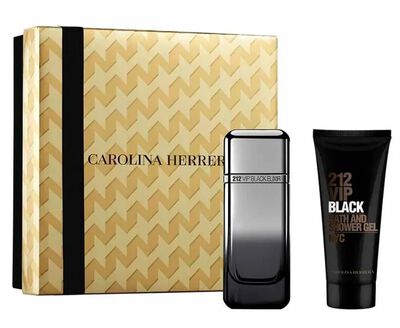 CAROLINA HERRERA KIT 212 VIP BLACK ELIXIR EAU DE PARFUM ELIXIR 100 ML + GEL DE BANHO 100 ML